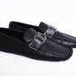 Louis.Vuitton Black Flower Normal Loafers