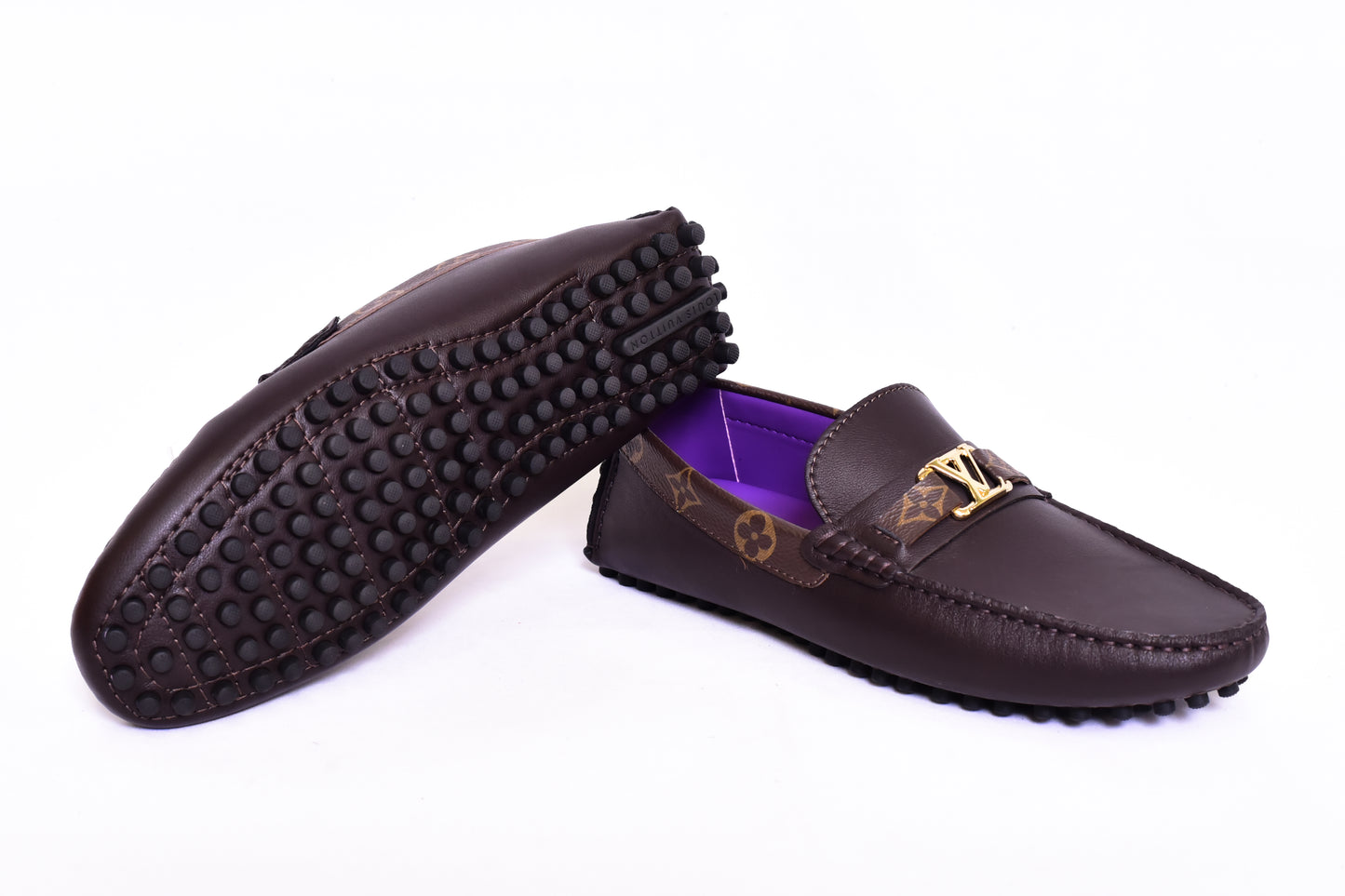 Louis.Vuitton Brown Flower Normal Loafers