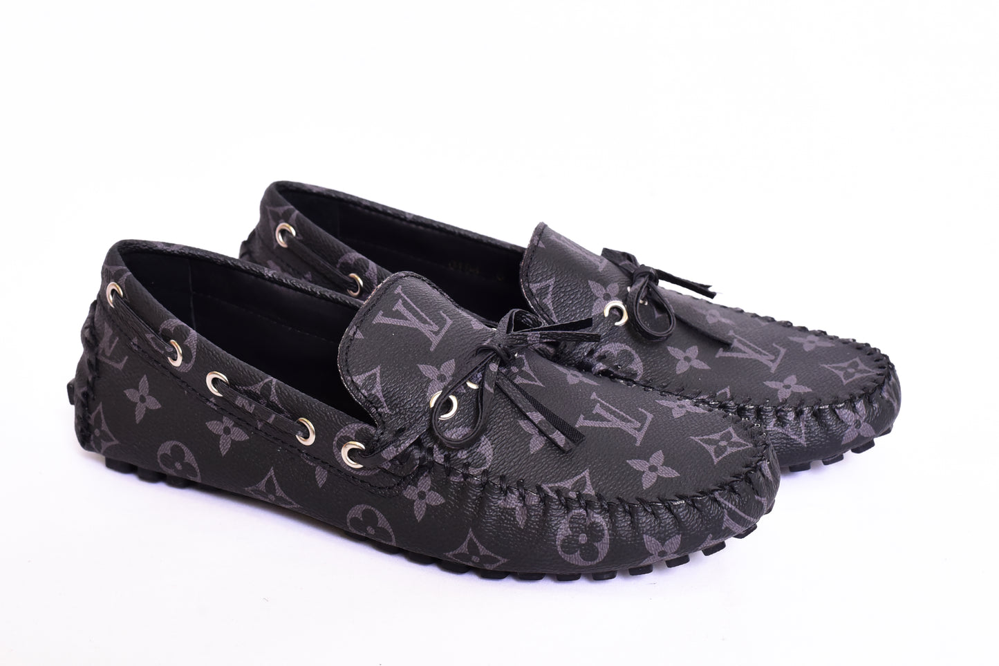 Louis.Vuitton Black Laces Normal Loafers