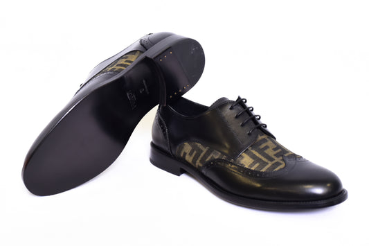 Fendi Black Green Laces Major Loafers