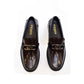 Fendi Maroon Silver Logo Major Loafers