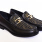 .Fendi Black Green Major Loafers