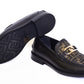 .Fendi Black Green Major Loafers