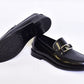 Fendi Black Silver Logo Major Loafers