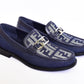 Fendi Blue Pattern Major Loafers