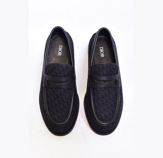 Dior Black Cloth Major Loafers