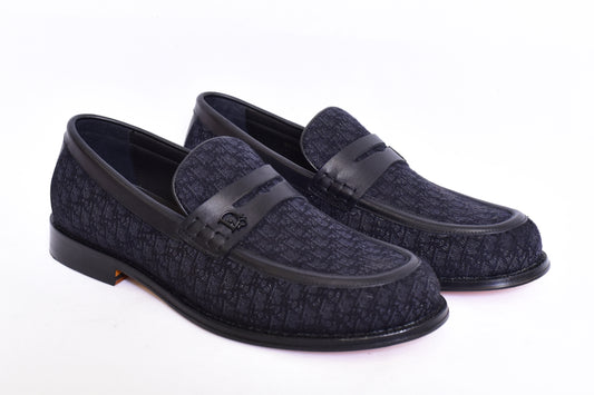 Dior Black Cloth Major Loafers