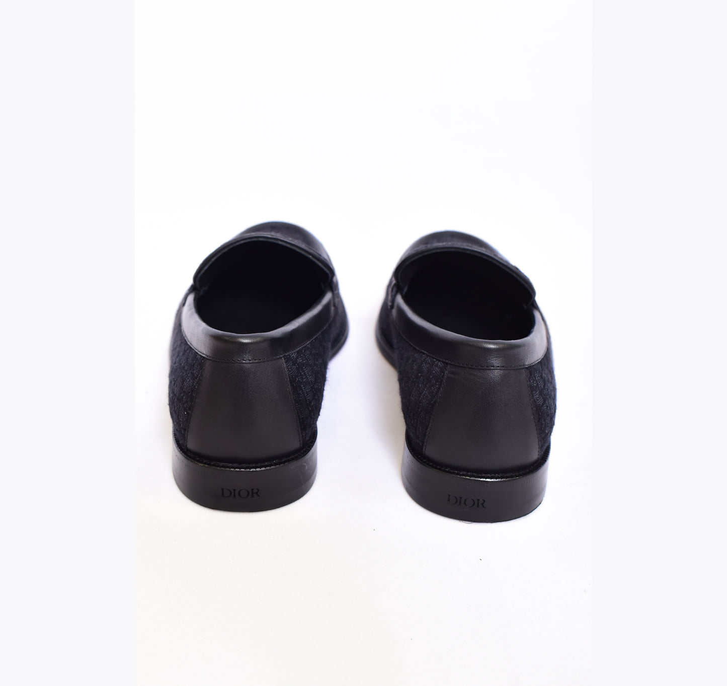 Dior Black Cloth Major Loafers