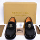 Burberry Silver Logo Black Major Loafers