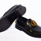 Burberry Gold Logo Black Major Loafers