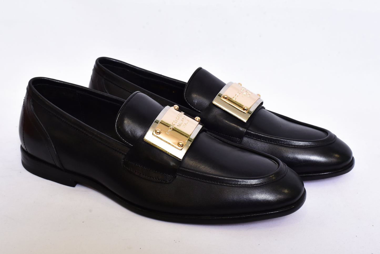 Dolce & Gabbana Gold Plate Major Loafers