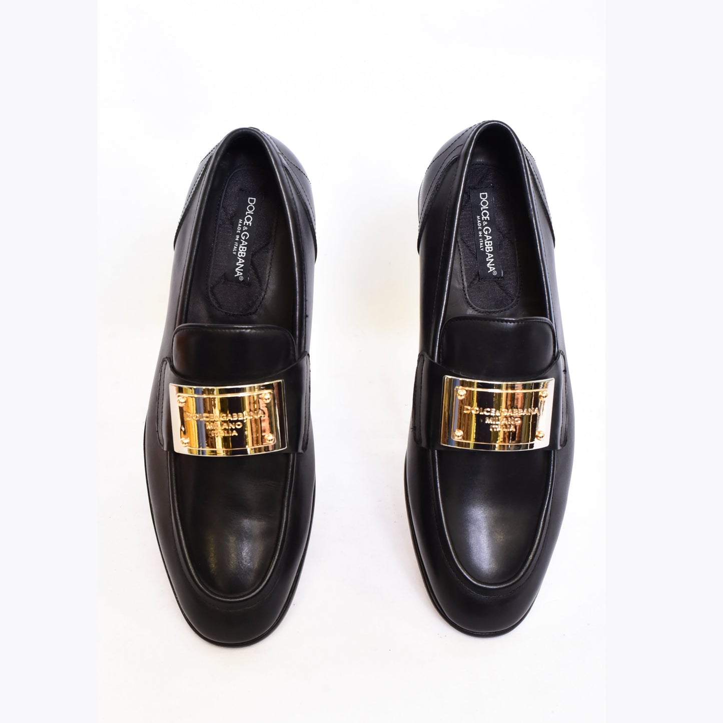 Dolce & Gabbana Gold Plate Major Loafers