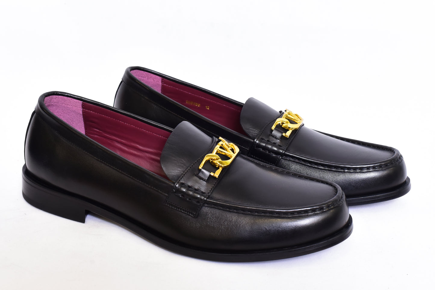 Valentino Golden Logo Major Loafers