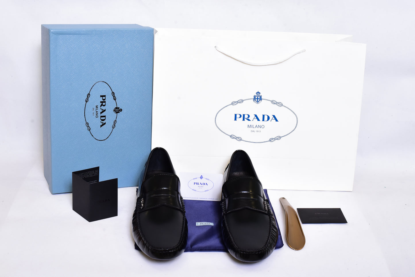 Prada Shine Black Normal Loafers