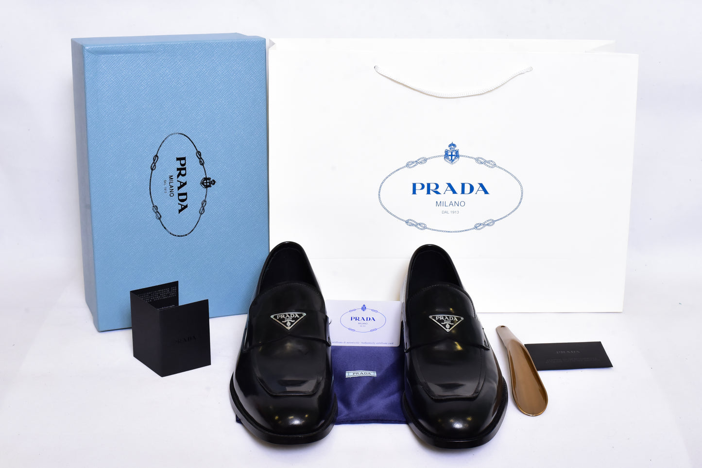 Prada Black Major Loafers