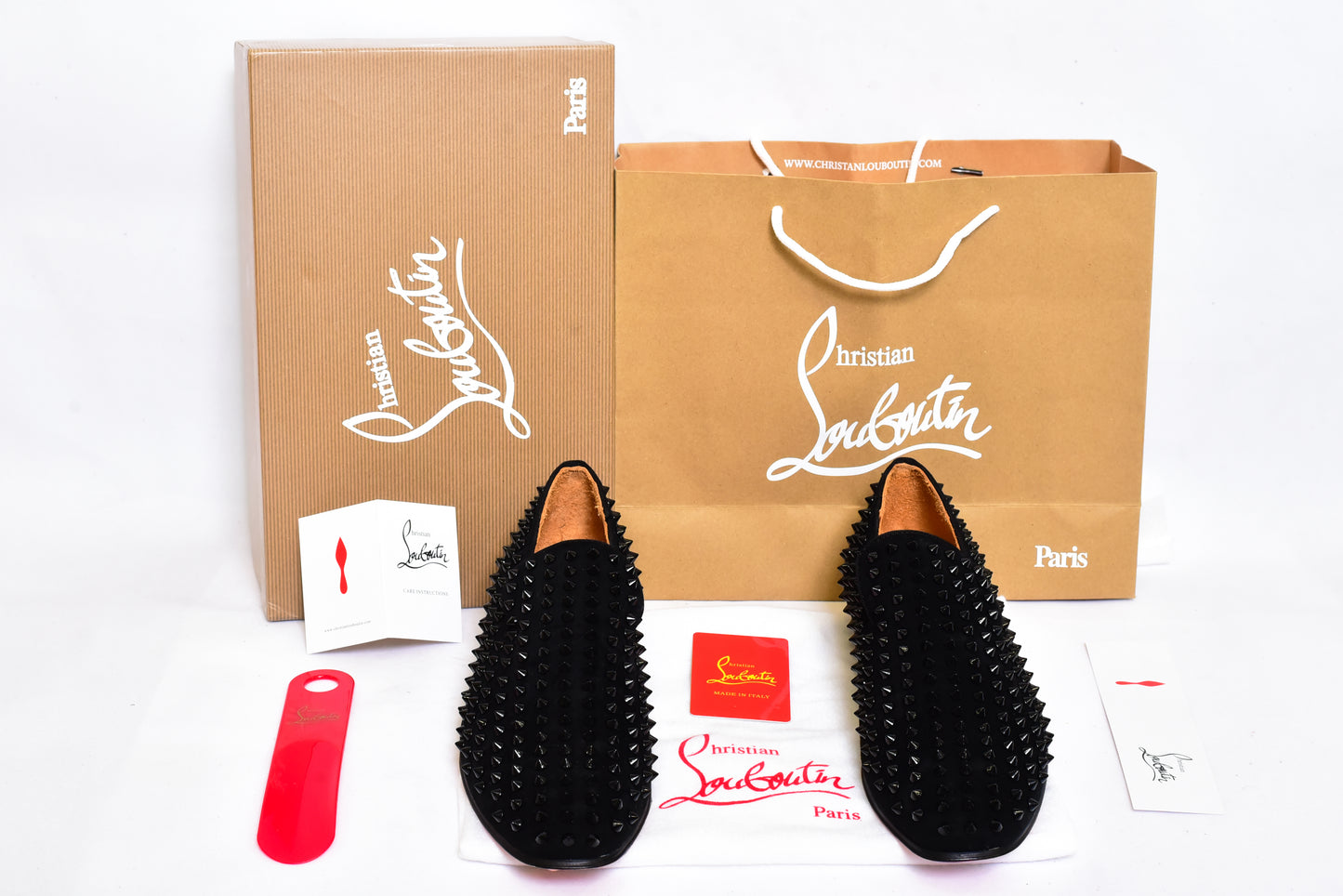 Christian Louboutin Black Stones Major Loafers