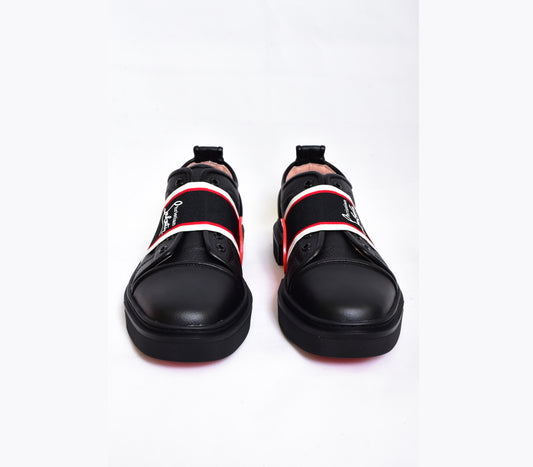 Christian Louboutin Red Black Sneakers