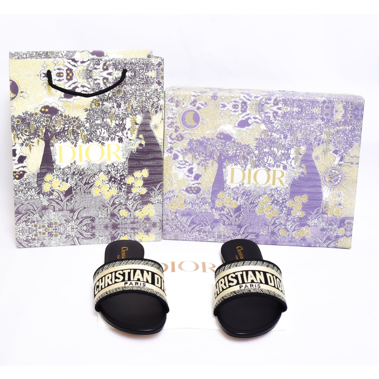 Christian Dior Black Slides