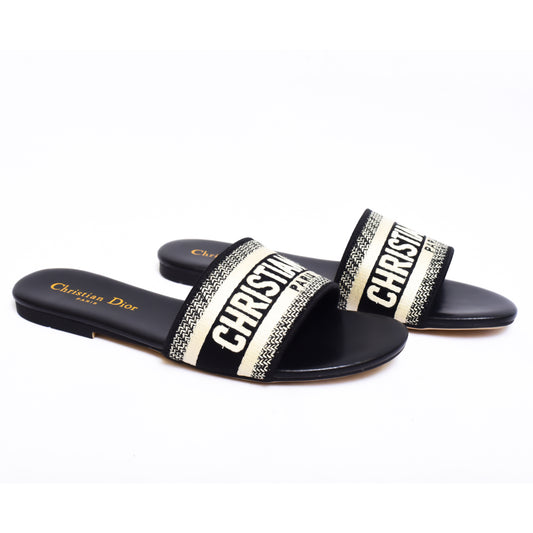 Christian Dior Black Slides