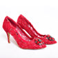 Dolce & Gabbana Emerald Heel Red