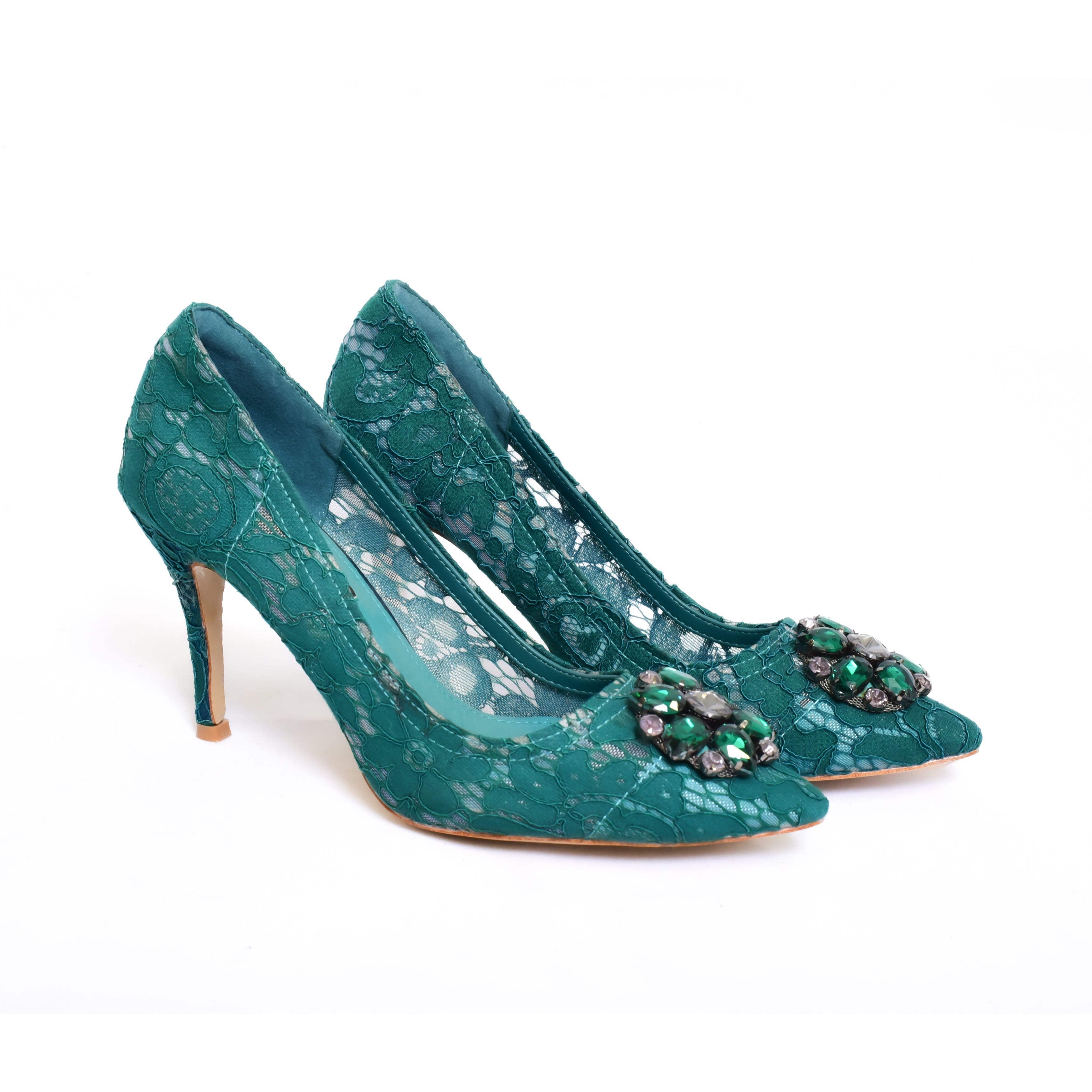 Dolce and gabbana emerald heels outlet