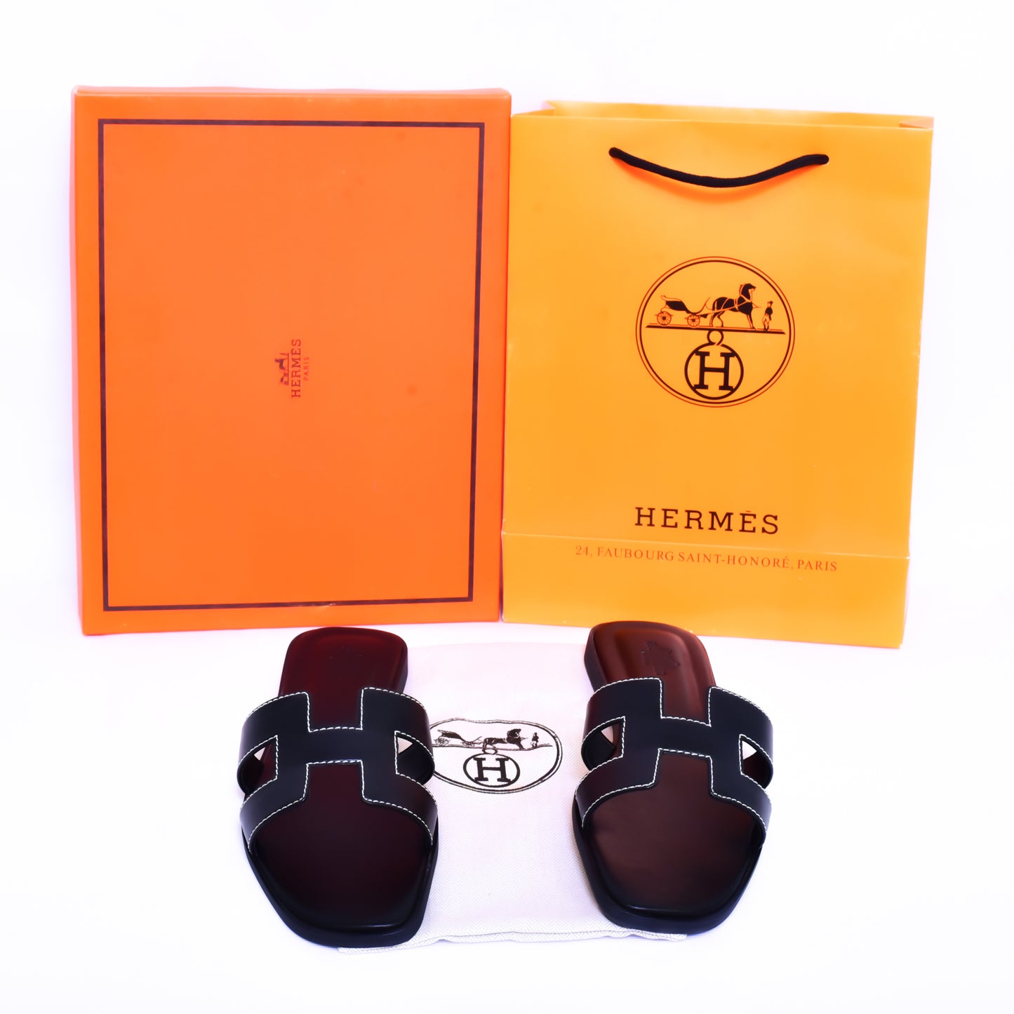 Hermes Black Color Women Slides