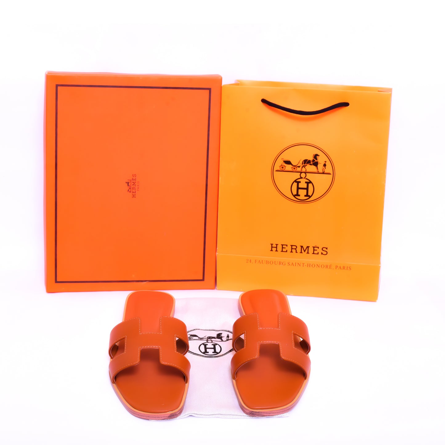 Hermes Brown Color Women Slides