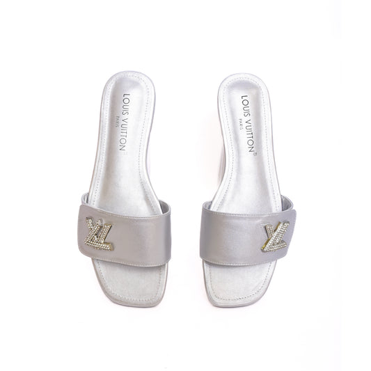 Louis Vuitton Silver Slides