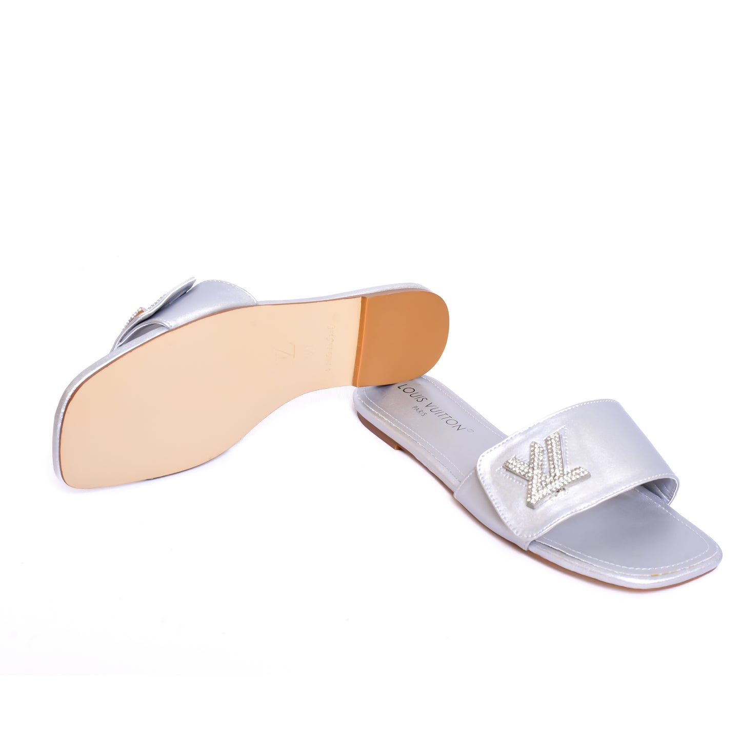 Louis Vuitton Silver Slides