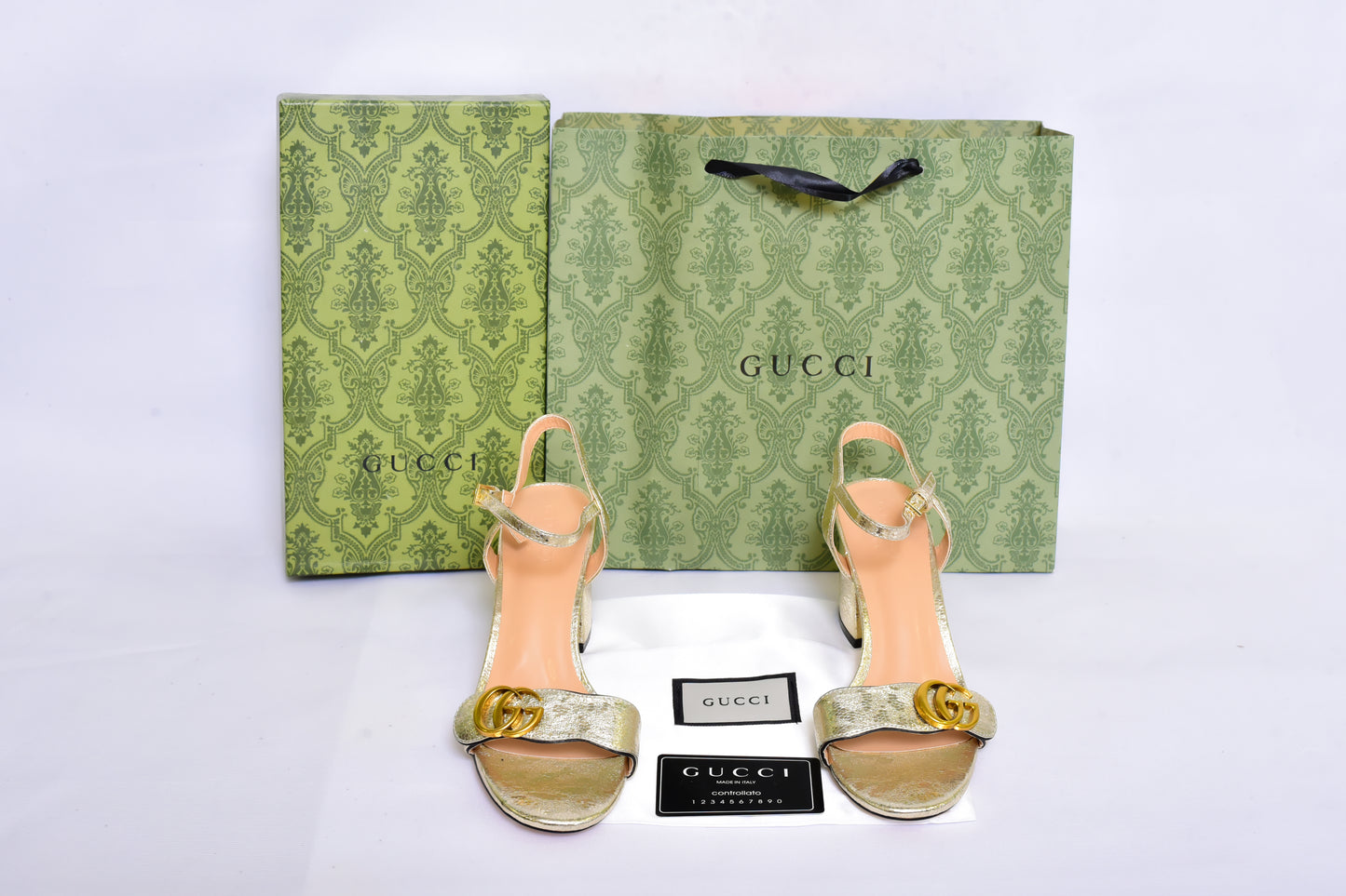 Gucci Golden Block Heel