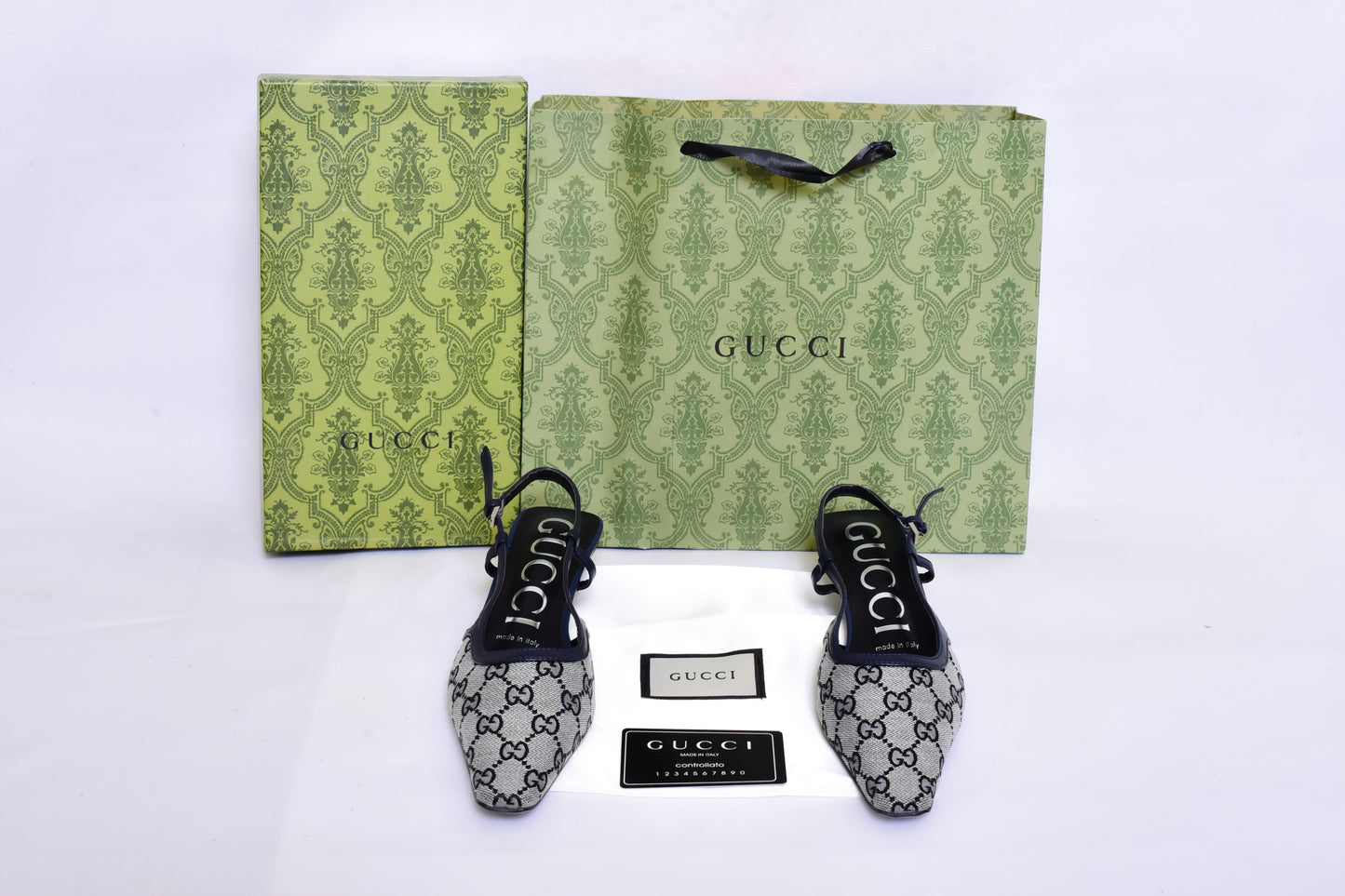 Gucci Grey Pattern Heel