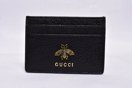 Gucci Golden BEE Leather Cardholder Wallet