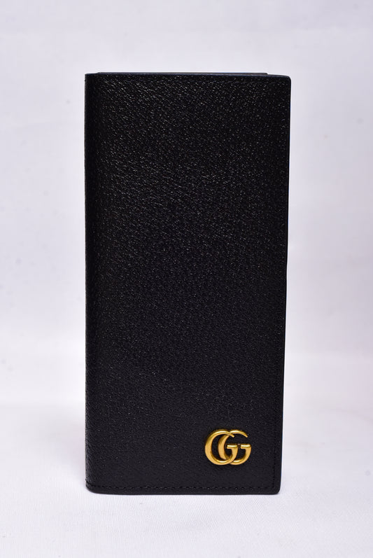 Gucci Golden GG Logo Leather Long Wallet