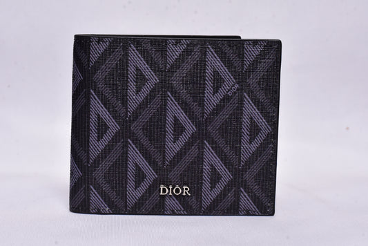 Dior Triangle Pattern Leather Wallet