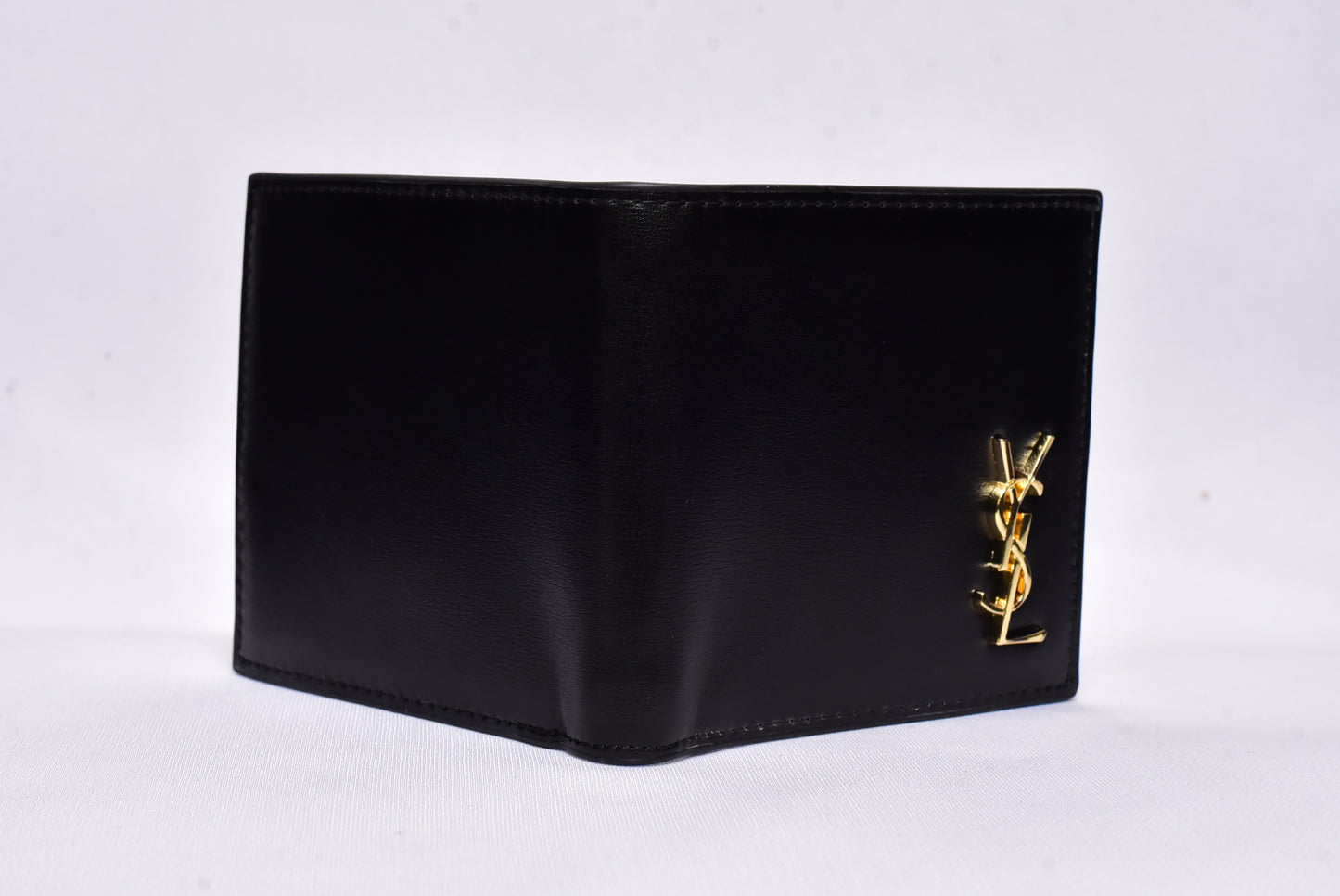 YSL Shine Black Leather Wallet