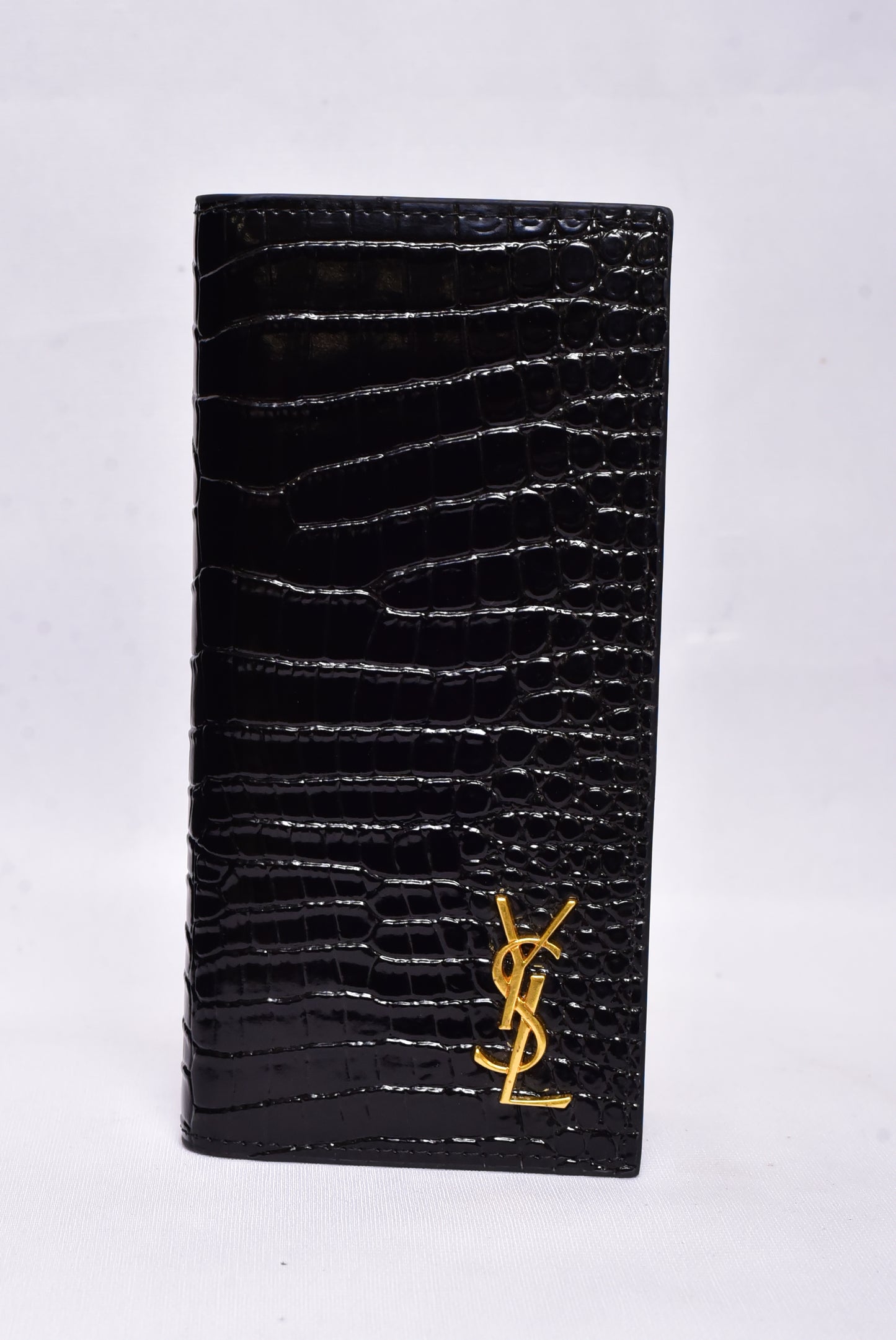 YSL Crocodile Texture Leather Long Wallet