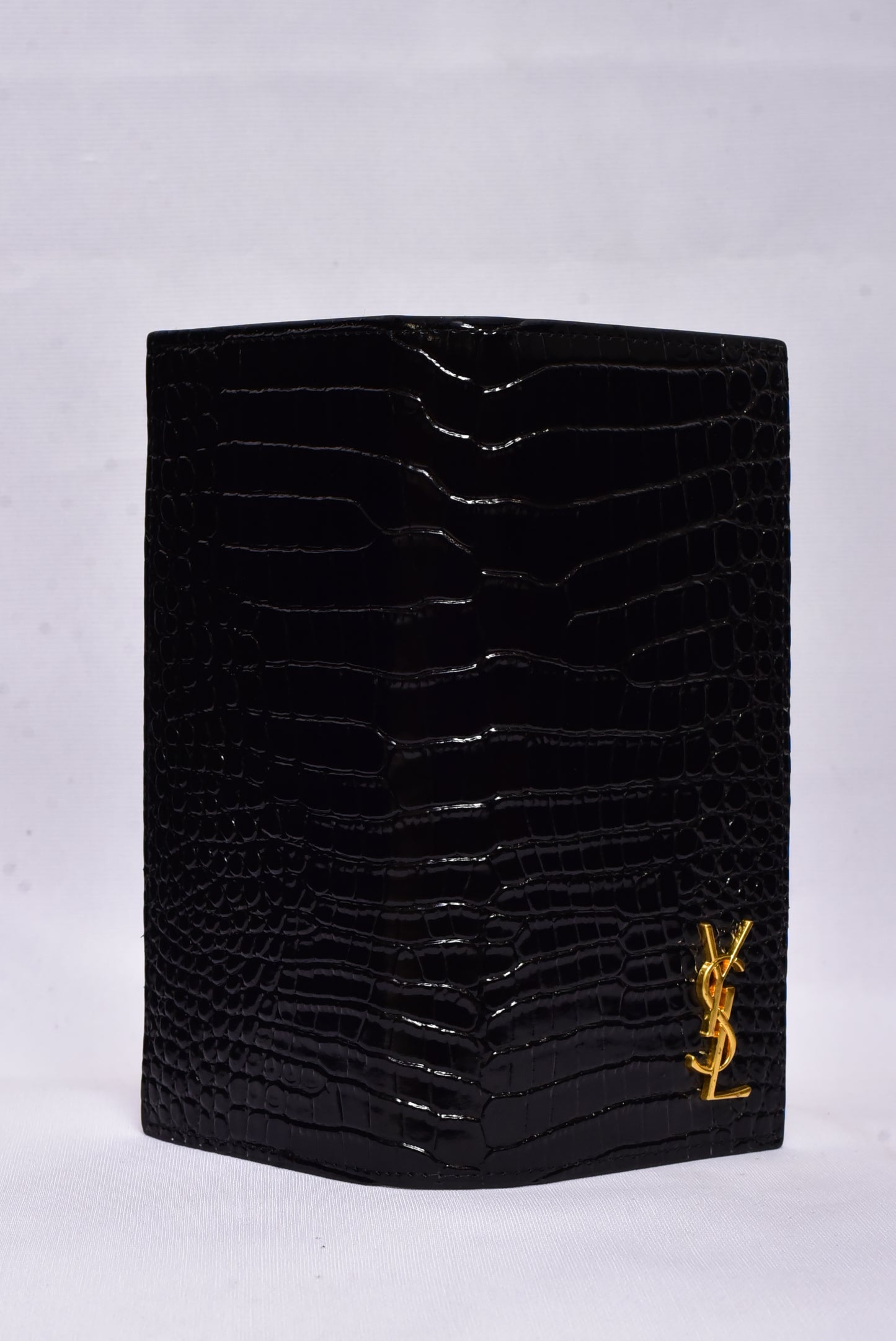 YSL Crocodile Texture Leather Long Wallet