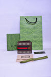 Gucci Green Red Ribbon Leather Wallet