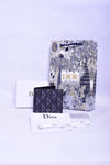 Dior Triangle Pattern Leather Wallet