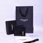 YSL Shine Black Leather Wallet