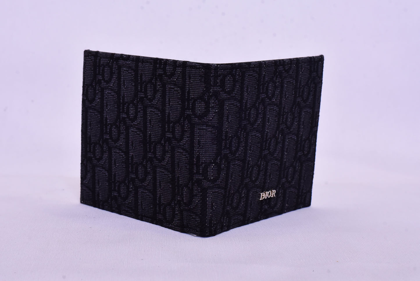 Dior Full Black Cloth Leather Wallet