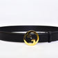 Gucci Golden Logo Black Belt