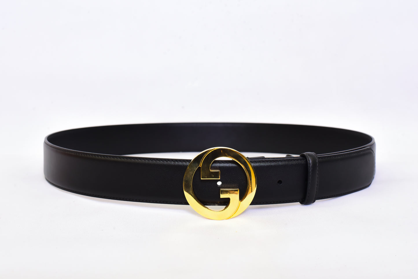 Gucci Golden Logo Black Belt