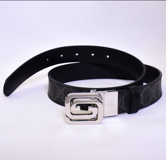 Gucci GG Silver Logo Belt