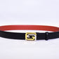 Gucci GG Silver Gold Logo Belt