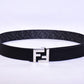 Fendi Silver Logo Belt