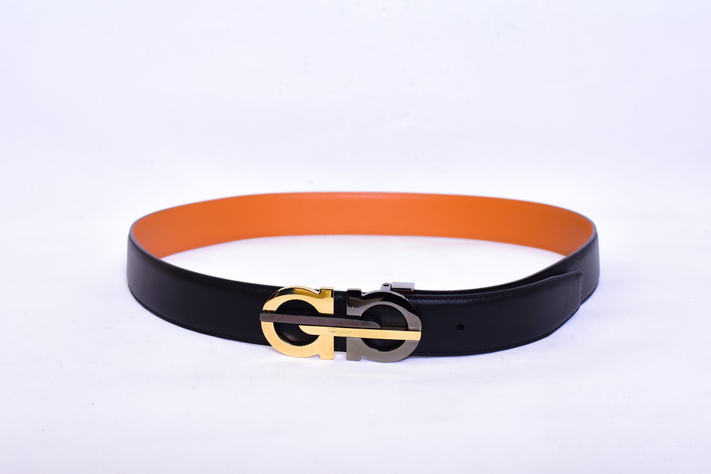 Ferragamo Logo Black Belt