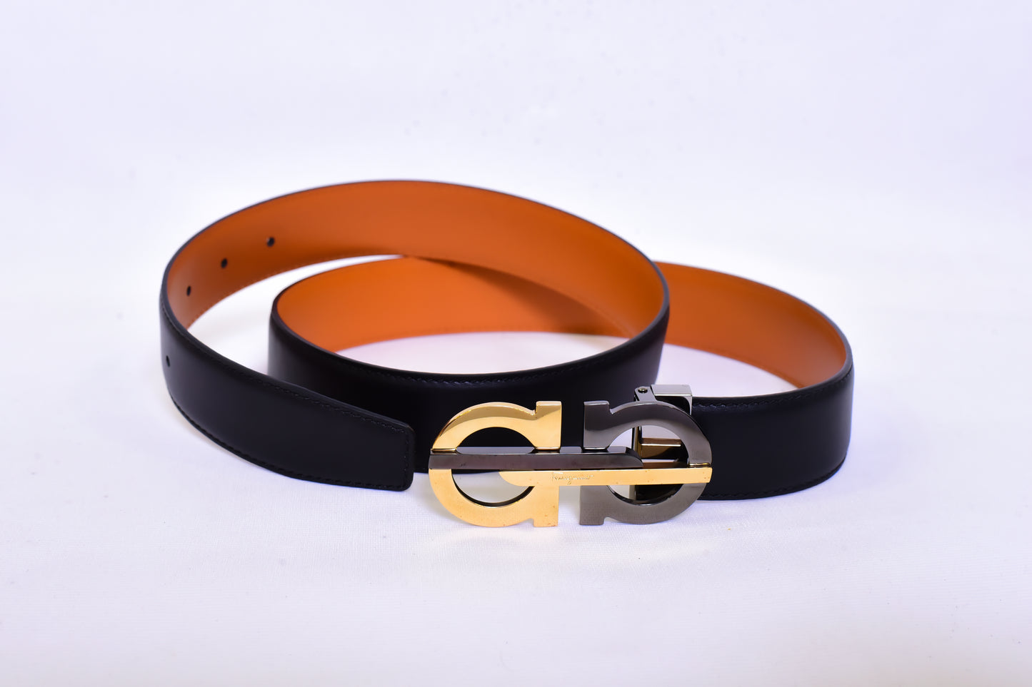 Ferragamo Logo Black Belt