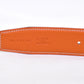 Hermes Golden Logo Orange Black Belt