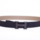 Hermes Black Logo Grey Belt